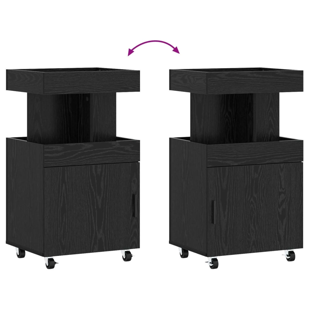 Carrello da Bar Rovere Nero 50 x 41 x 89 cm 8015682