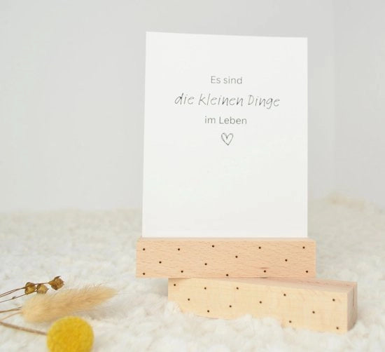 Set di Carte da Visita in Legno da 2 con Punti di Stampaggio - Regali di Foto per la Migliore Amica - Regali per Donne - Supporto per Carte da Visita per Carte di Invito - Ringraziamenti per Compleanni per Adulti o Bambini