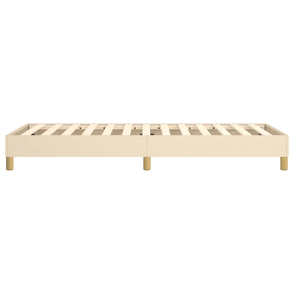 Struttura Letto a Rete a Molle-Giroletto Crema 90x200 cm in Tessuto 887469