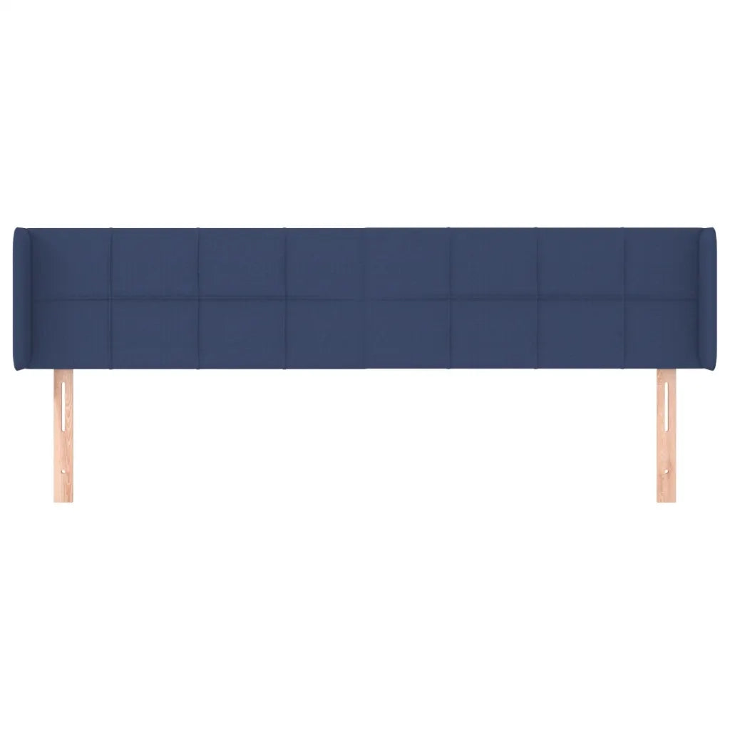 Testiera | Testata ad Orecchio Blu 183x16x78/88 cm in Tessuto