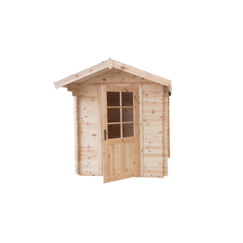 Casetta in Legno da Giardino per Esterni, Sistema Block House, Doghe Spessore 19mm - articolo BLOCK2x2/28 - 110005