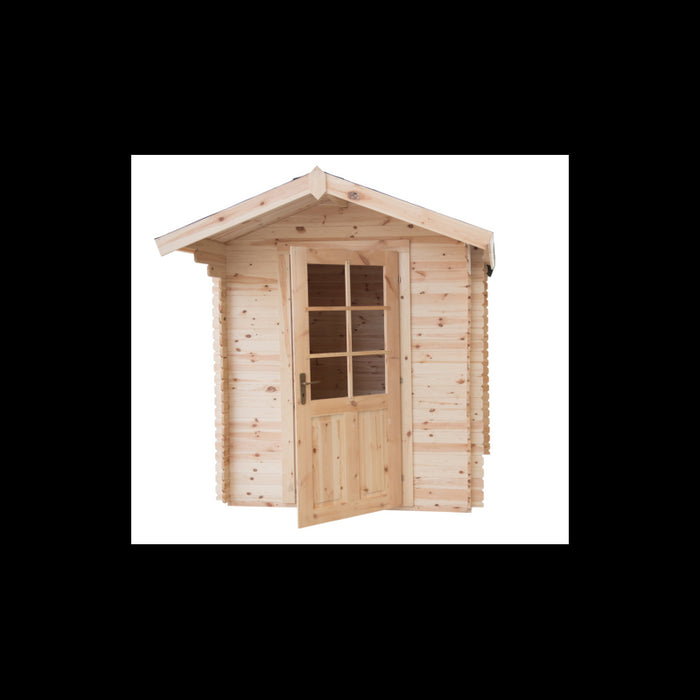 Casetta in Legno da Giardino per Esterni, Sistema Block House, Doghe Spessore 19mm - articolo BLOCK2x2/28 - 110005