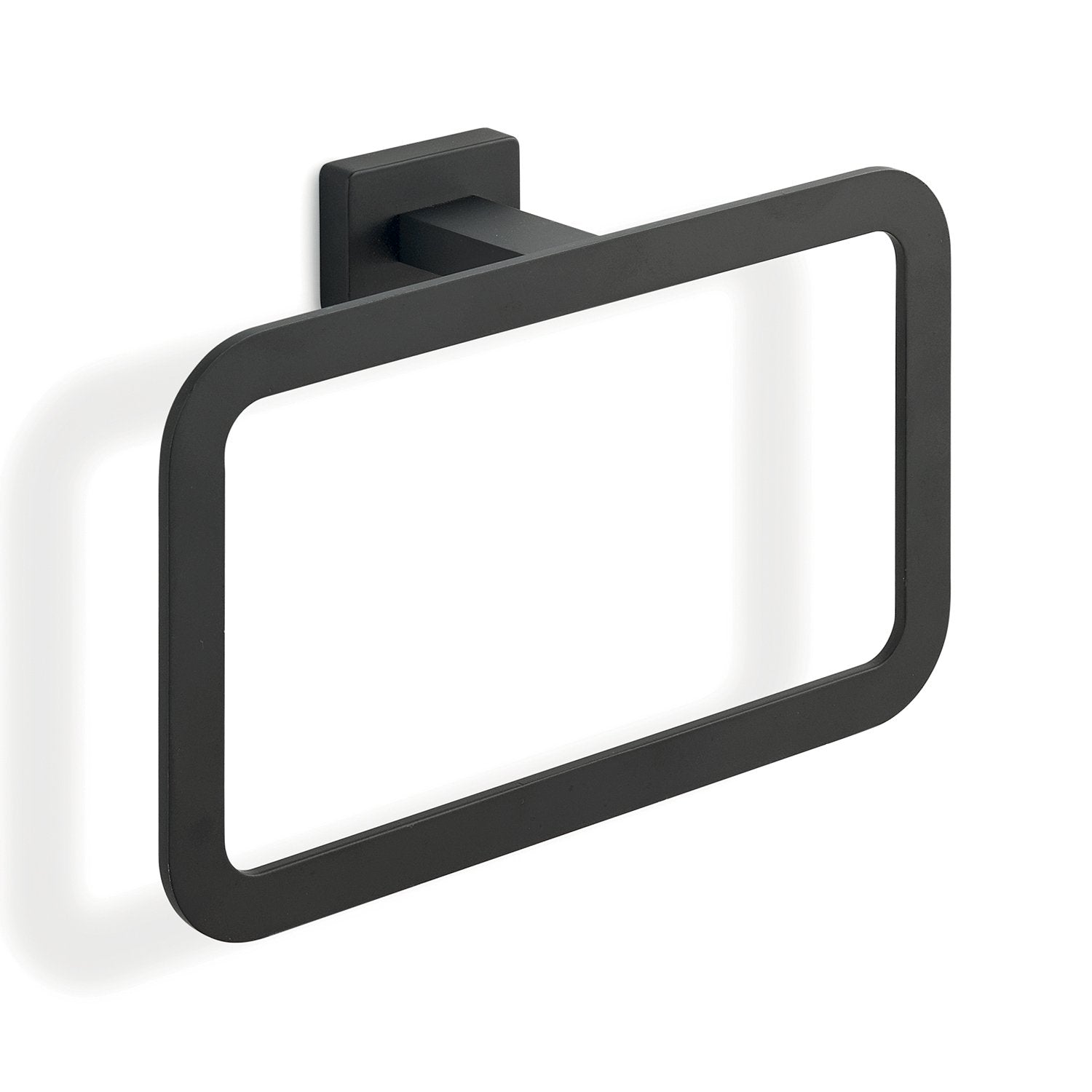 Portasalviette ad anello da muro in acciaio inox e Cromall 4470 Gedy serie ATENA Nero Opaco