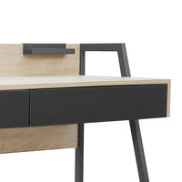 Alix - scrivania in legno e metallo con cassetti - 124x50x88 cm