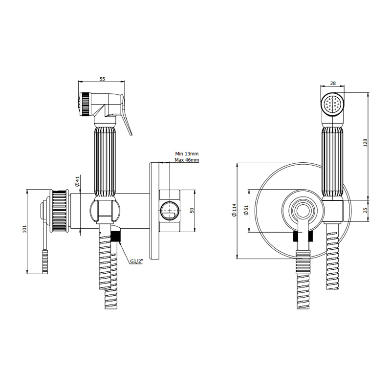 Miscelatore incasso per shut-off - serie Atelier
