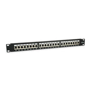 Patch panel nero schermato 1u  equip 326625 24 porte cat.6a -19-ean:4015867207642