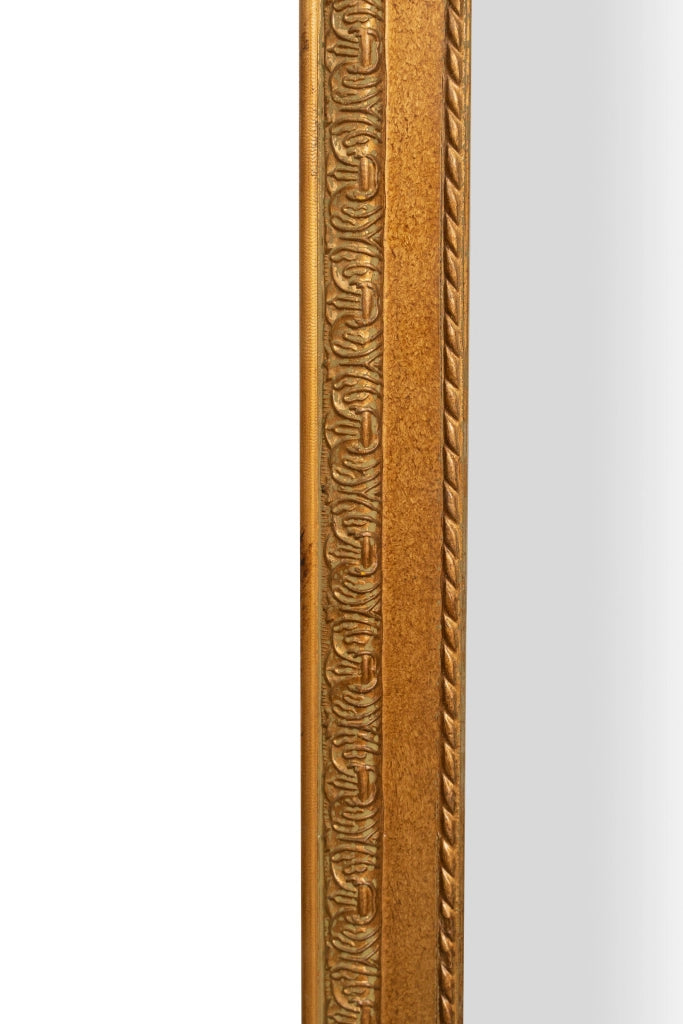 Biscottini Specchiera da appendere L35xPR4xH90 cm finitura foglia oro anticato. Specchio