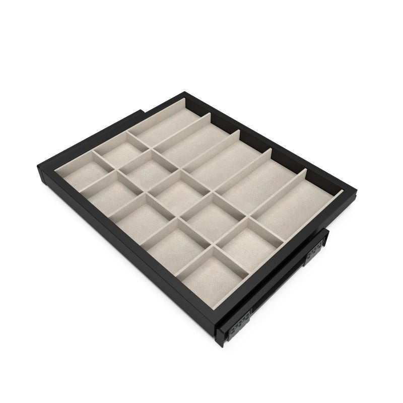 Kit di cassetto organizzatore e telaio a scorrimento con chiusura ammortizzata per armadio, regolabili, modulo 800 mm,..