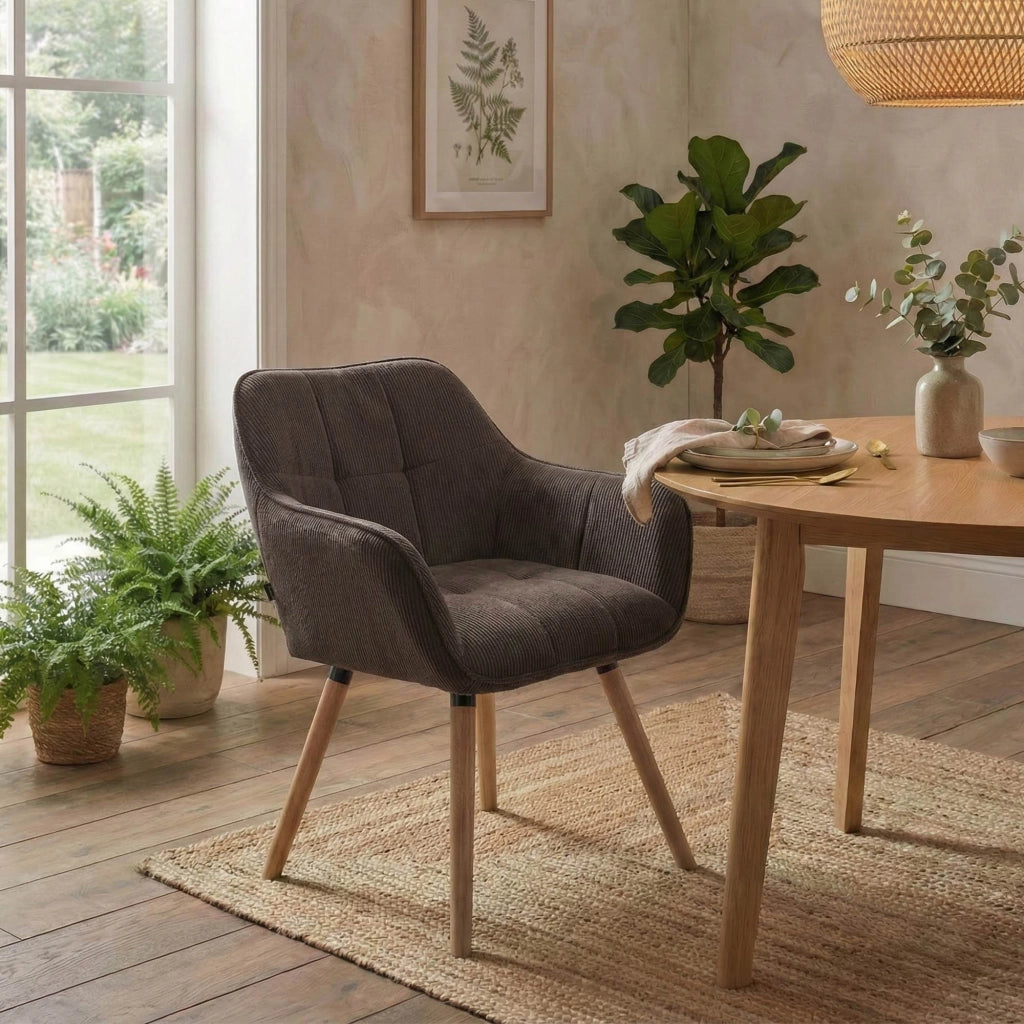 Sedia per sala da pranzo Vienna Cord naturale 1