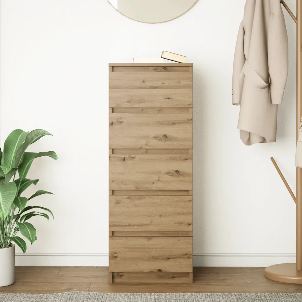 Credenza con Cassetti-Buffet-Armadio da cucina Rovere Artigianale 37,5x35x99 cm