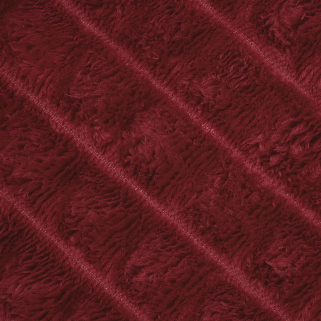 Coperte da Pile 6 pcs Rosso Bordeaux 150 x 130 cm Panno