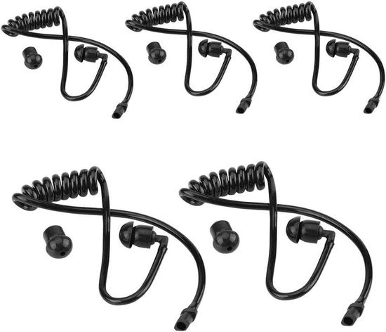 Filtro Acustico di Ricambio 5 pezzi in Coils trasparenti per Antenna a Due Vie per Radio Walkie Talkie Nero