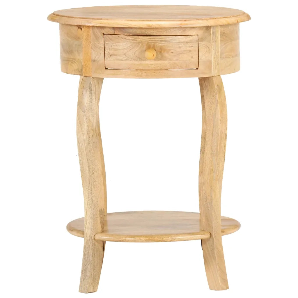 Tavolino da Salotto 37x37x61 cm in Legno Massello di Mango