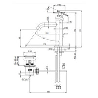 Miscelatore lavabo con scarico cromato - serie Chrono
