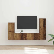 Set mobile TV 4 pcs Legno vecchio Legno multistrato