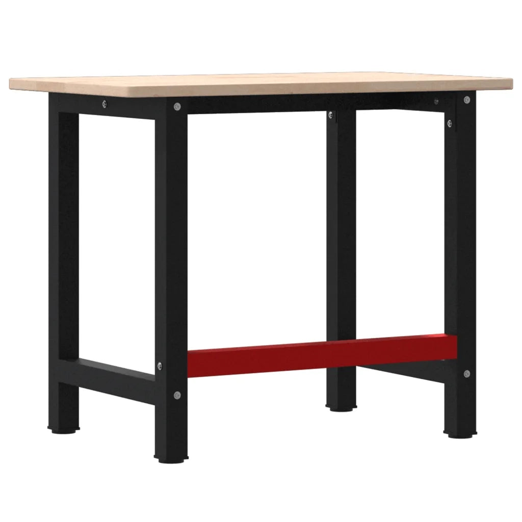Banco Lavoro 100x60x81,5 cm Legno Massello Rovere Rettangolare