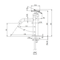 Miscelatore lavabo senza scarico e senza foro sul corpo - serie Chrono