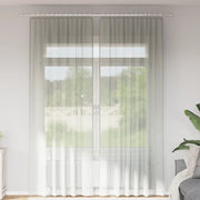 vidaXL Tende in Voile con Tasche per Aste 2 pz Grigio Chiaro
