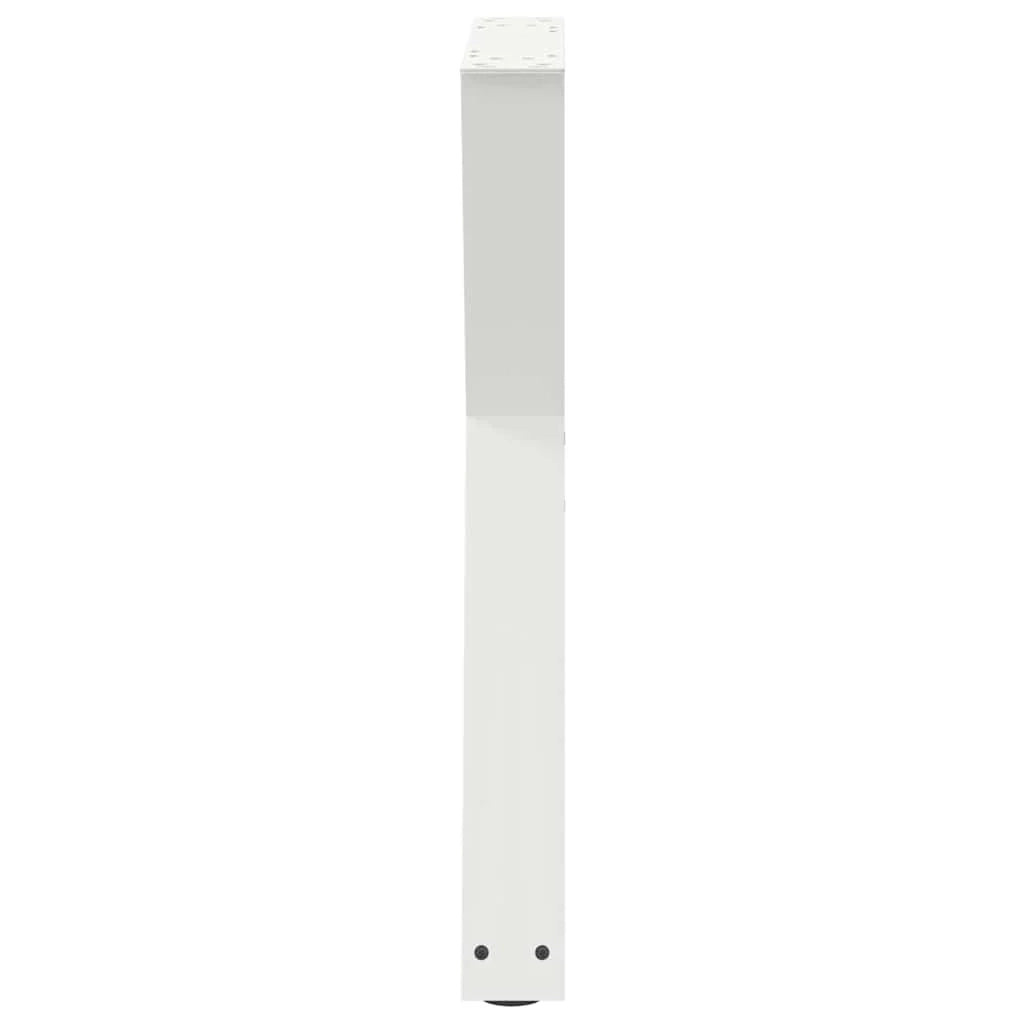 Set di 2 gambe regolabili in acciaio per tavolo da pranzo per stabilità 50 x 72-73 cm acciaio bianco 02_0057003