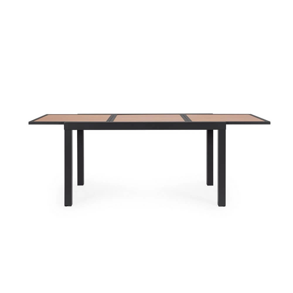 Tavolo da Esterno Allungabile in Alluminio Effetto Legno - HALVORN