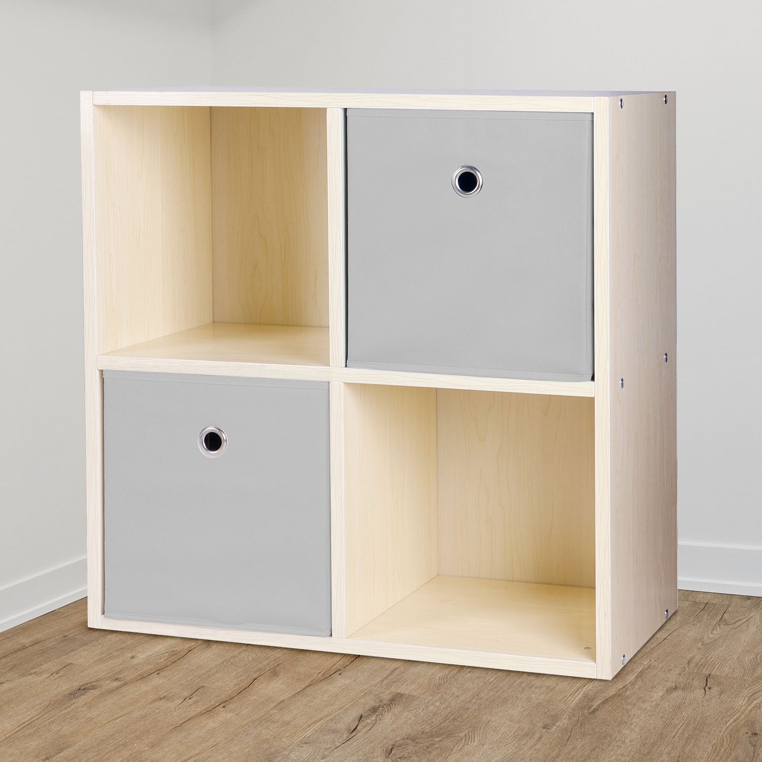 Melphy - mobiletto multiuso con vani a giorno e cassetti - 2 vani + 2 cassetti