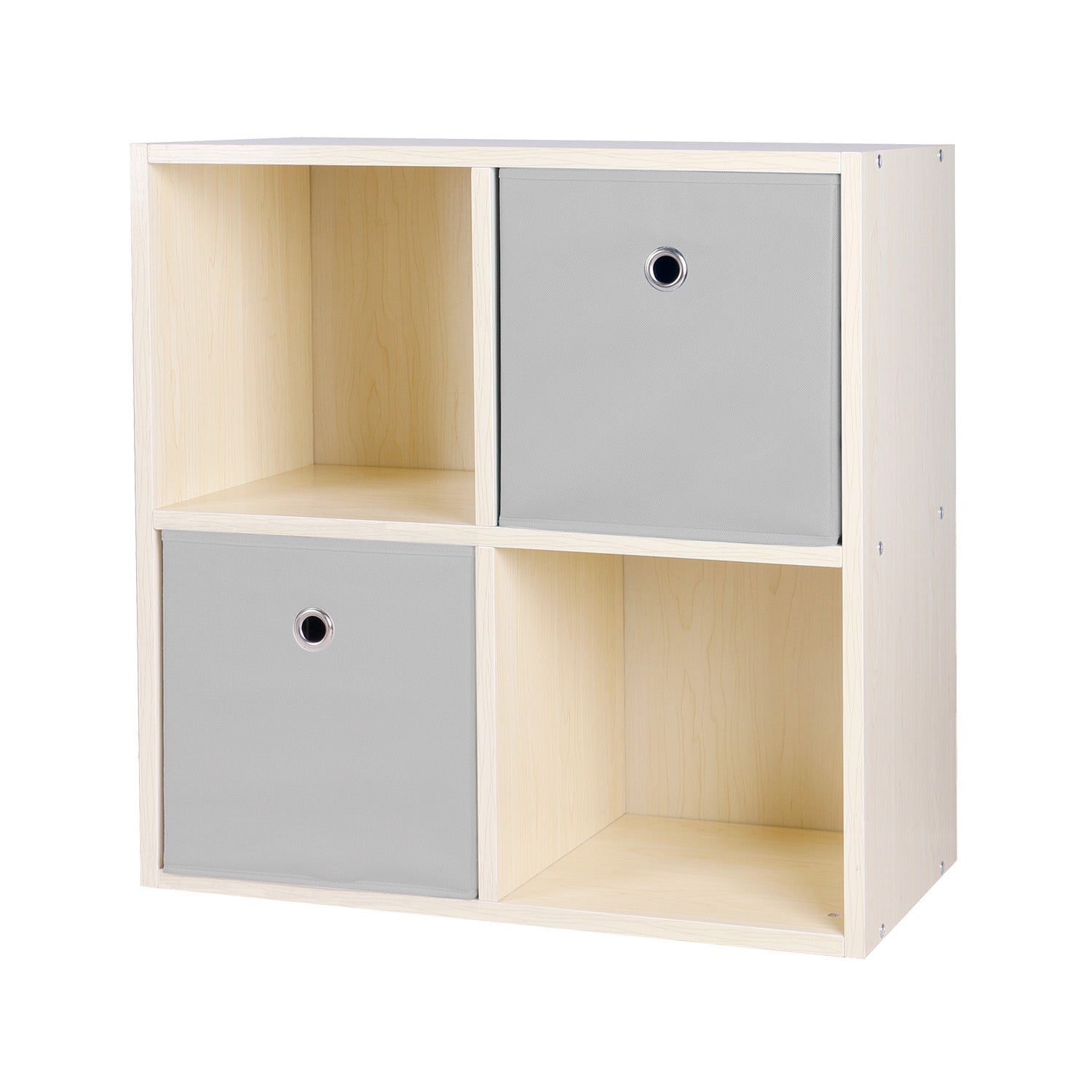 Melphy - mobiletto multiuso con vani a giorno e cassetti - 2 vani + 2 cassetti