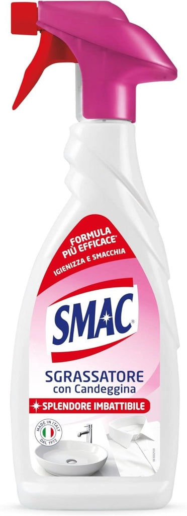 SMAC IGIENIZZANTE DETERGENTE SPRAY MULTISUPERFICIE  SMACCHIATORE CON CANDEGGINA 650 ML X BAGNO
