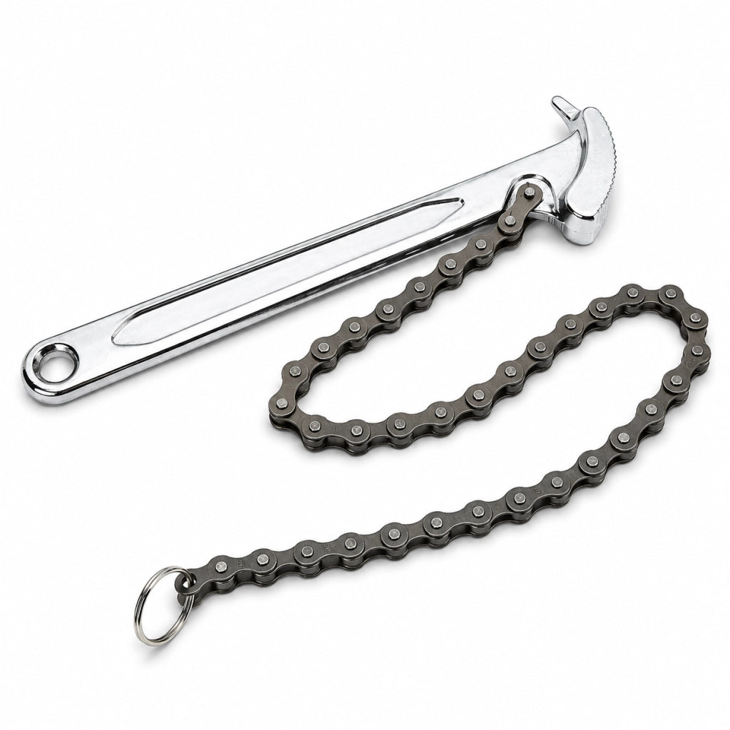 Chiave a Catena Regolabile 22 Cm In Acciaio per Tubi Filtri Olio Raccordi 722009
