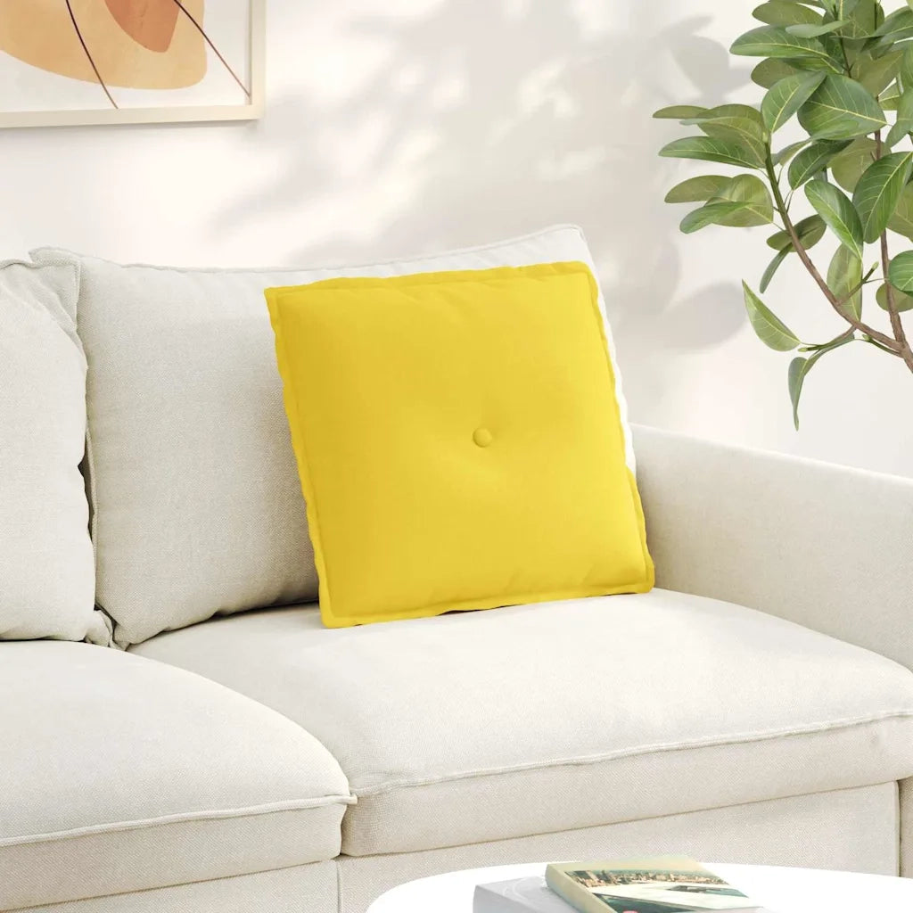 Cuscino per Schiena | Cuscino dorsale Giallo Chiaro 50 x 19 x 45 cm Tessuto