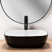 Lavabo Da Appoggio Rea Belinda White Black