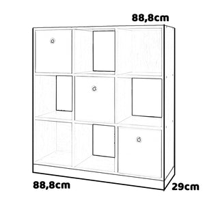 Melphy - mobiletto multiuso con vani a giorno e cassetti - 6 vani + 2 cassetti