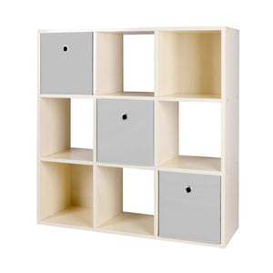 Melphy - mobiletto multiuso con vani a giorno e cassetti - 6 vani + 2 cassetti