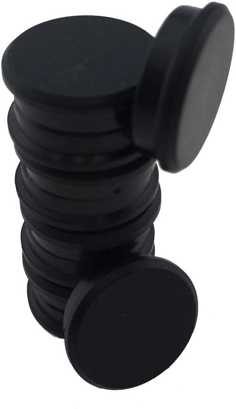 Magneetti forti per lavagne Ø24 mm – per lavagne bianche, frigoriferi, lavagne scolastiche, pareti magnetiche, armadi archivi e altri superfici metalliche – aderenza fino a 10 fogli A4 (NERO)
