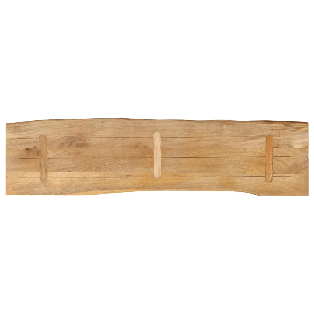 vidaXL Piano Tavolo 160x40x3,8 cm Bordi Vivi in Legno Massello Mango