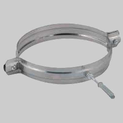 COLLARE NERVATO IN ACCIAIO INOX PER CANNE FUMARIE  Ø 250     MADE IN ITALY