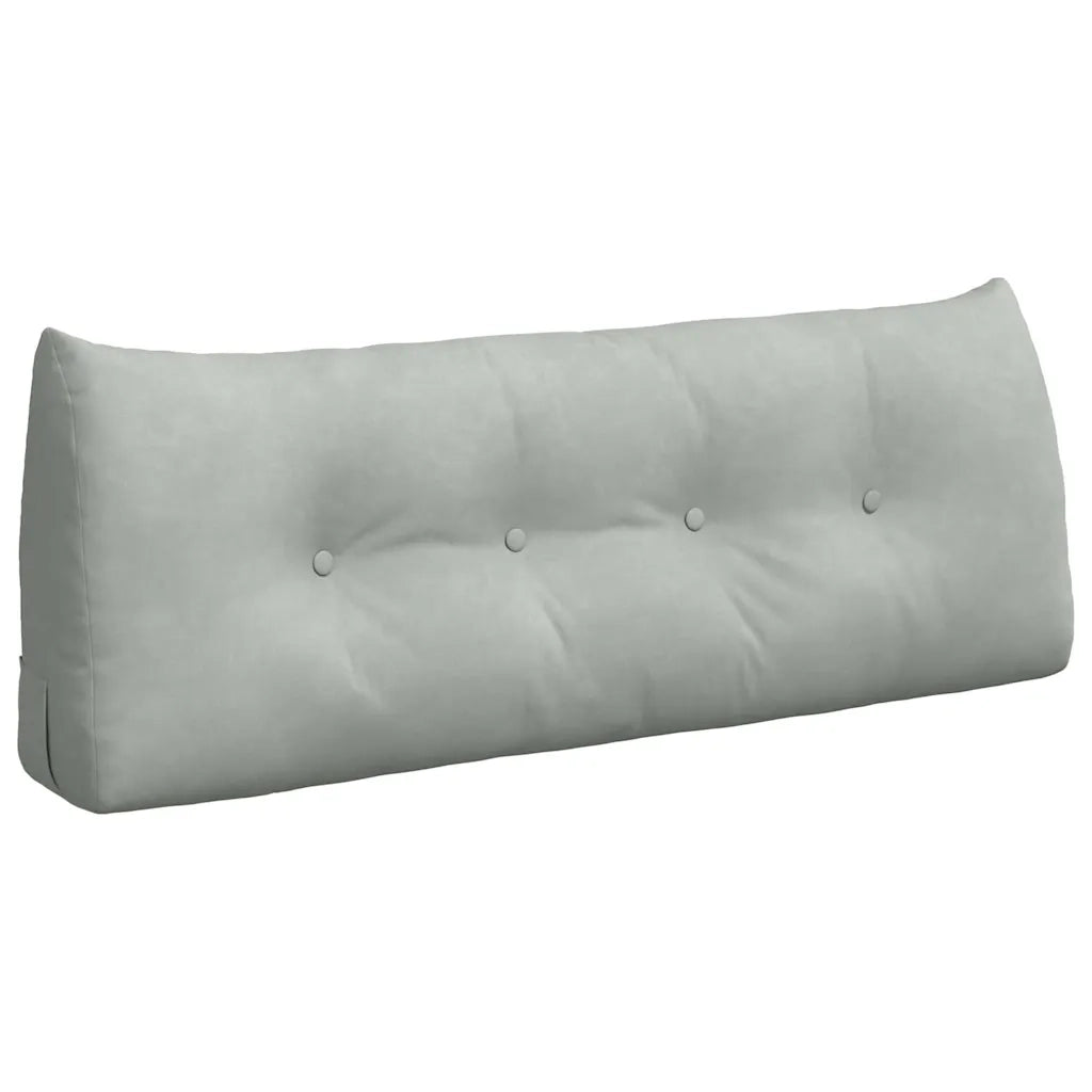 Cuscino per Schiena Grigio chiaro 120 x 24 x 50 cm Velluto