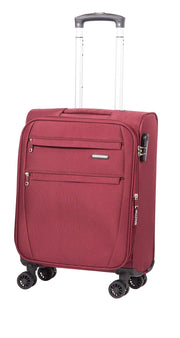 Trolley Valigia Bagaglio a Mano Espandibile in Poliestere con Combinazione Ravizzoni Galaxy Bordeaux