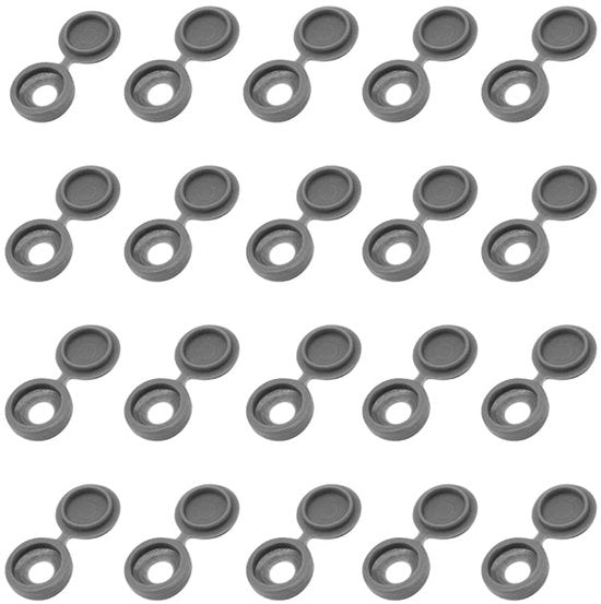 Dop a schermo 150 pezzi - Copertura a vite grigia - Coperture decorative - Materiale di alta qualità in plastica - Impermeabile - Diametro 13,5 mm