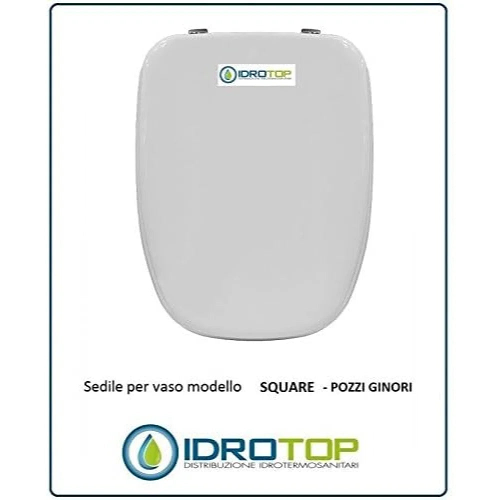 Copriwater pozzi ginori square bianco cerniera rallentata soft c