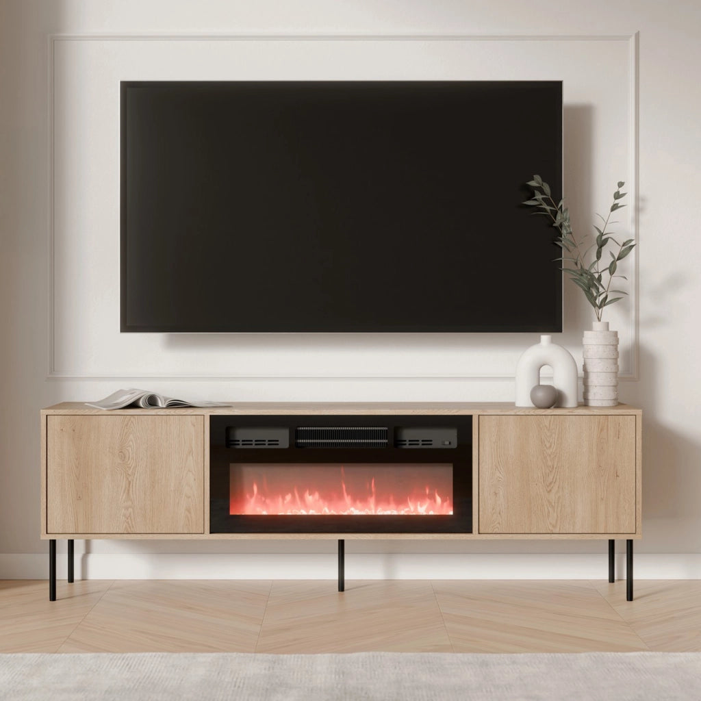 Silvi, Mobile Porta tv un Ripiano, 180x40x60h cm Marrone