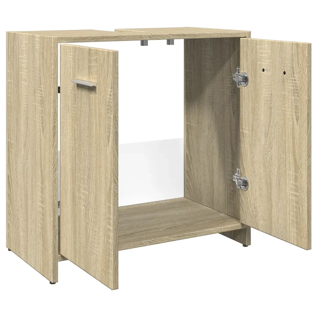 Mobile Lavabo Bagno Rovere Sonoma 60x33x60 cm Legno Multistrato