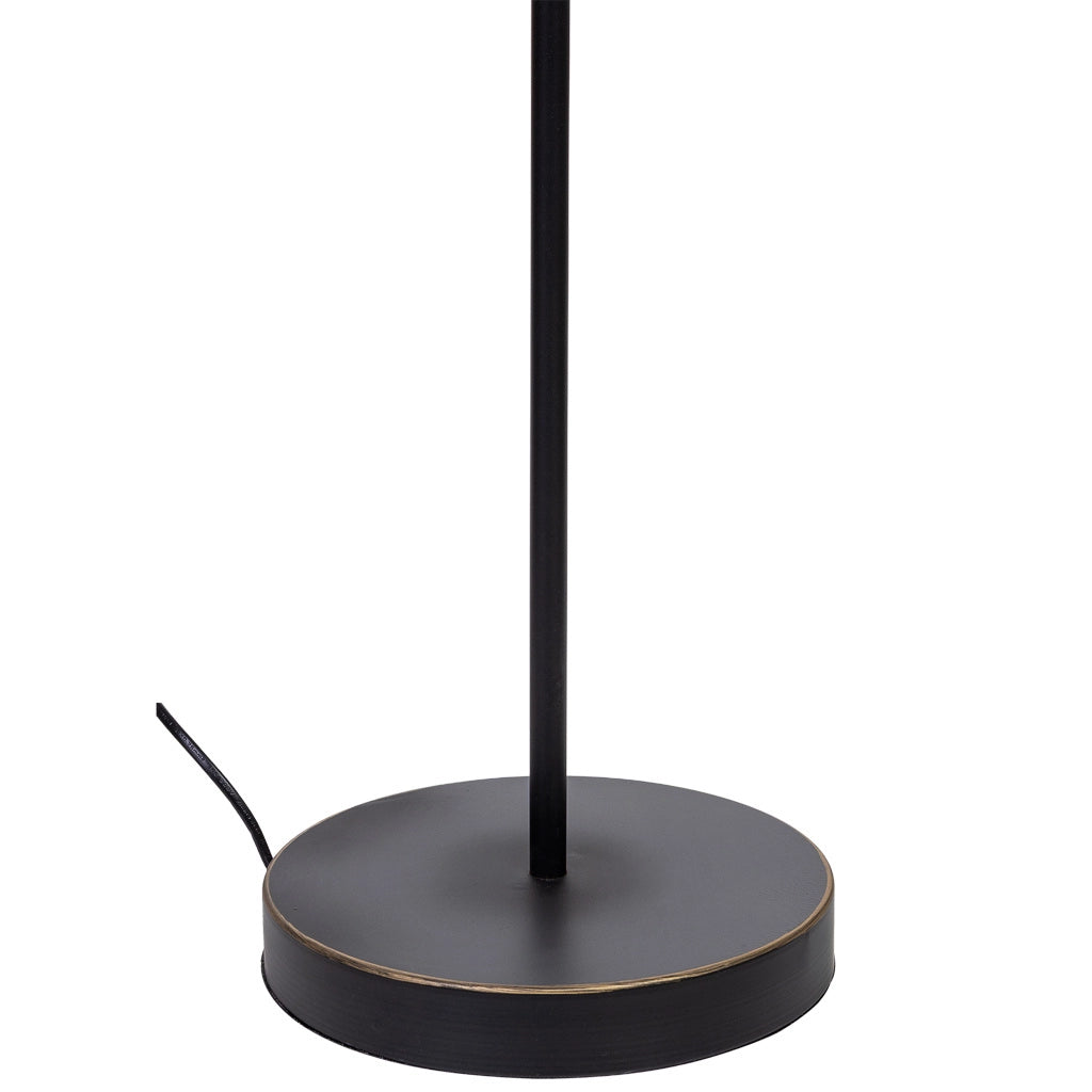 Lampada da terra in metallo nero 39,5x39,5x139/152,5h cm