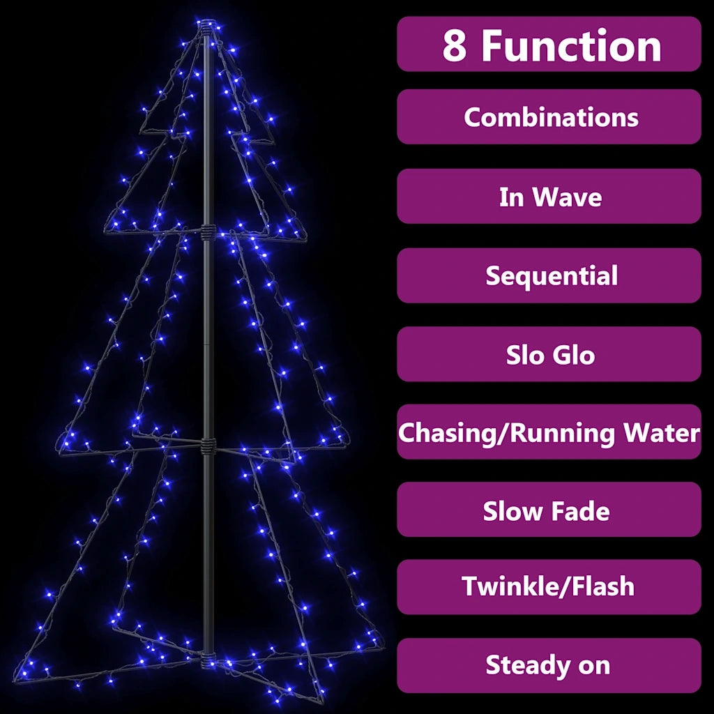 Albero di Natale a Cono 160 LED per Interni Esterni 78x120 cm cod mxl 25853