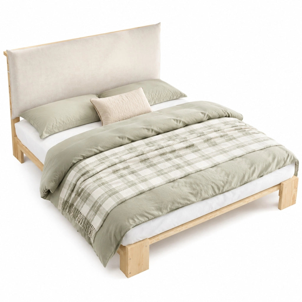 Letto imbottito singolo 140x200 con testiera comfort e struttura stabile