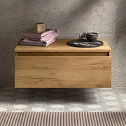 Cassettiera bagno 60 cm sospesa in rovere africa con chiusura soft close - Sumo