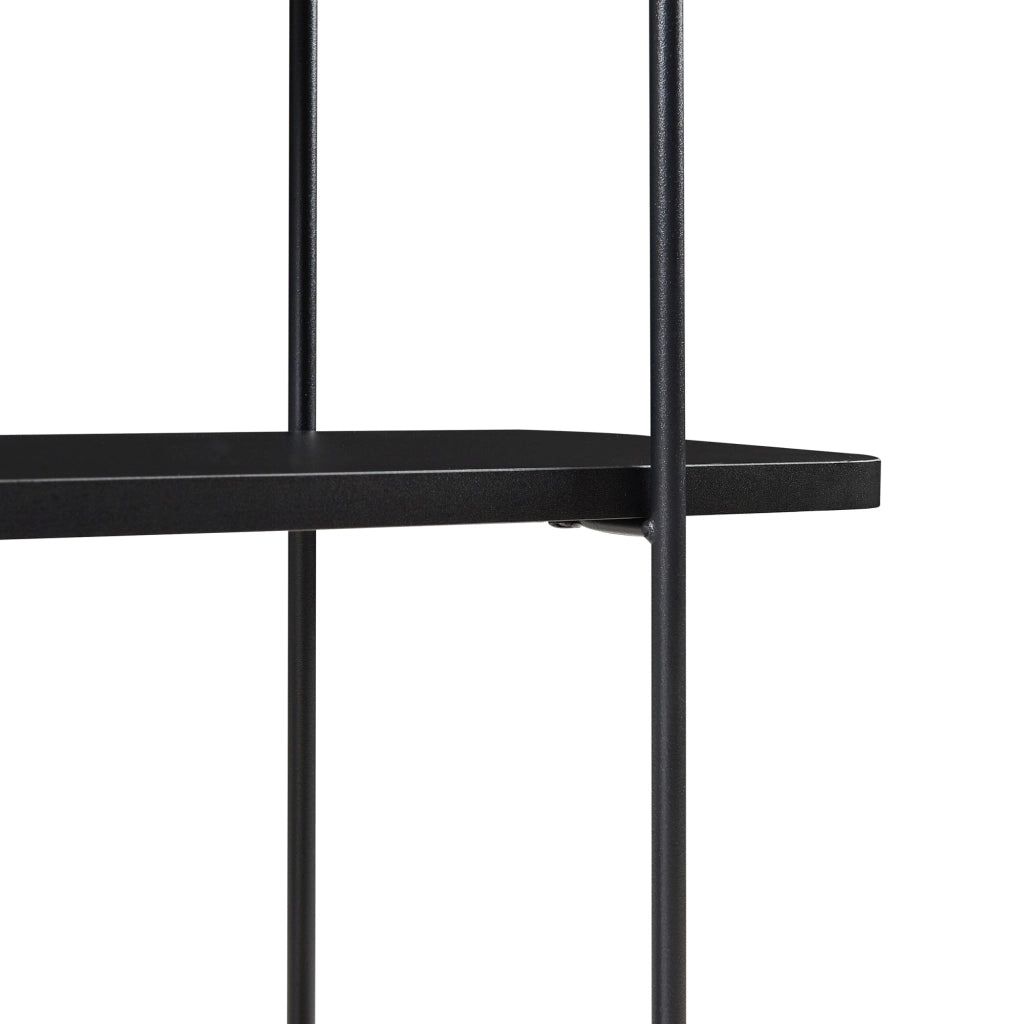 Scaffale da Parete Østfold a 3 Ripiani - Nero [en.casa]