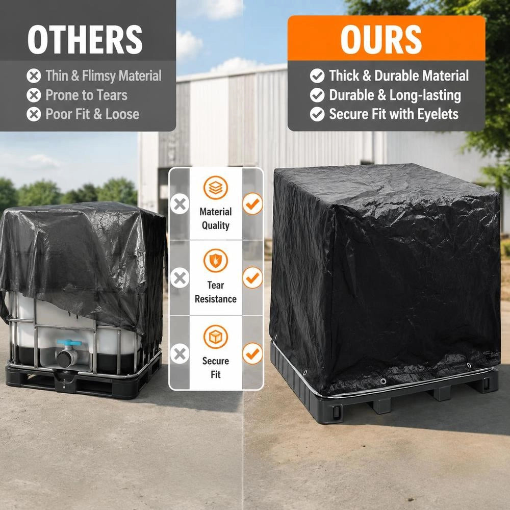 Cover For IBC Tank, 8 Eyelets, 116x100x120 Cm