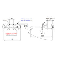 Miscelatore a incasso lavabo, su due piastre tonde bocca 17 cm - serie Chrono