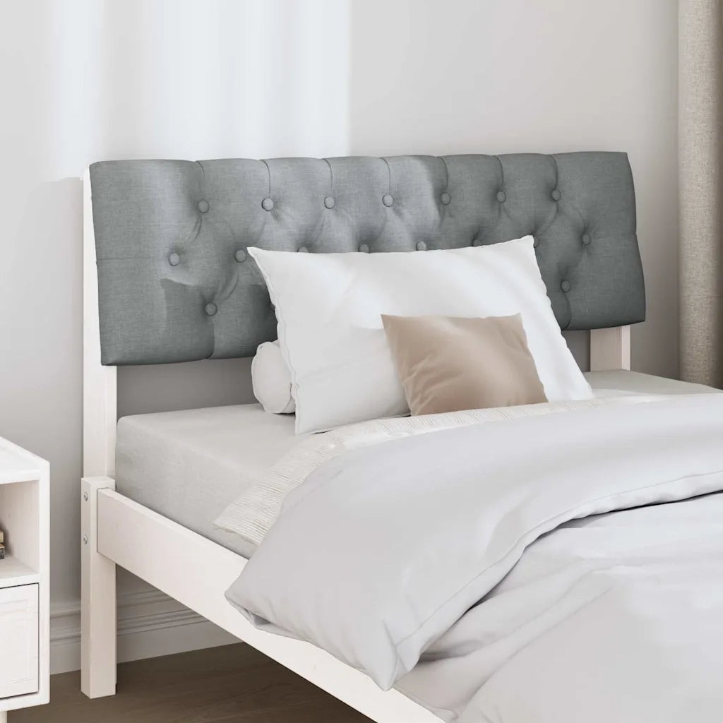 Testiera imbottita-Testiera con Cuscini-Testata Grigio chiaro 100 cm Pino massello 206478