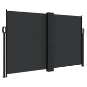 Tenda da Sole | Tenda parasole Laterale Retrattile Nera 140x600 cm